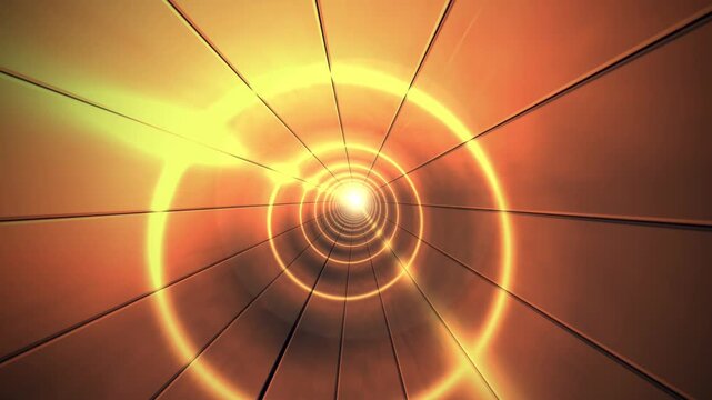 light tunnel loop motion background with ring glow