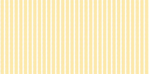 Hand drawn vertical yellow stripes pattern. Minimalist wavy lines seamless background for wallpaper, textile, and summer design. © Enka Enka