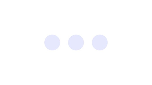 Modern blue digital loading animation with three dots. Seamless progress indicator for technology and internet interfaces.