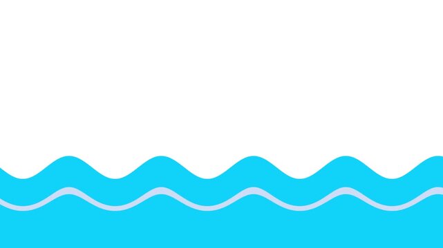Abstract blue wave motion graphic with minimalist lines. Smooth water ripple background for clean website design and headers.