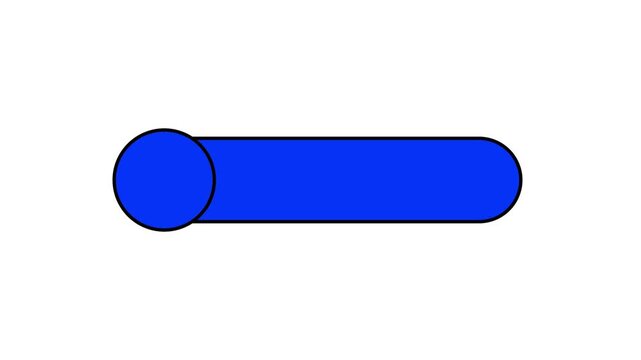 Blue verification button animation with a success checkmark. Progress bar transition to a confirmed status for user interface and app development.