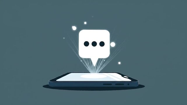 Chatbot interface on a tablet screen.