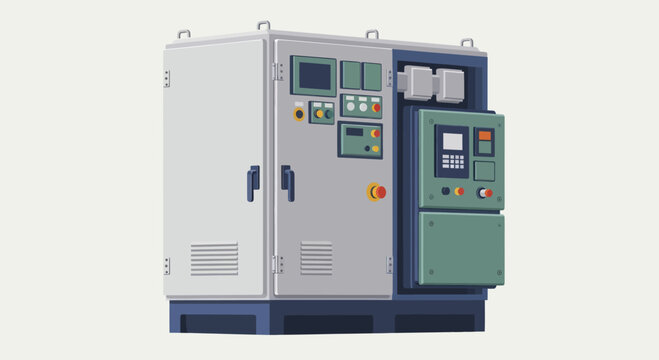 Industrial Electrical Control Panel for Power Distribution and Automation.