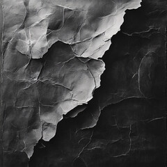 Naklejka premium Dramatic light and shadow highlight abstract crumpled paper texture
