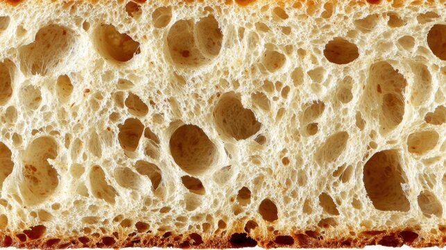 Macro Texture of Sourdough Bread Crumb
