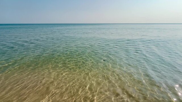 Soft waves tropical beach, summer day