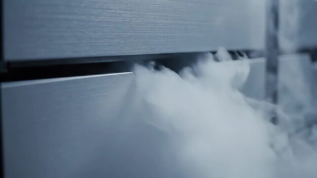 Cryogenic Mineral Mist Pouring from Smart Wall Vent