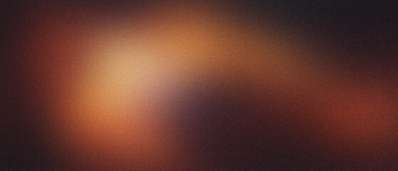 Abstract warm bokeh background with soft orange light leak, blurry dark brown texture for cinematic overlay, glowing amber gradient backdrop for creative design, moody out of focus wallpaper © VEXLO