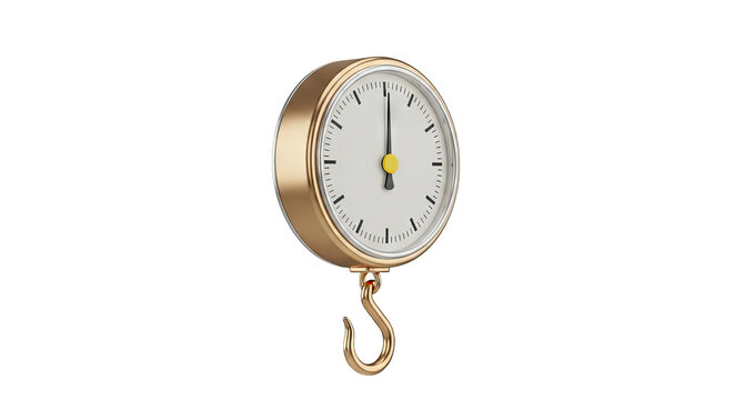 Gold Spring Scale with White Face and Black Needle
