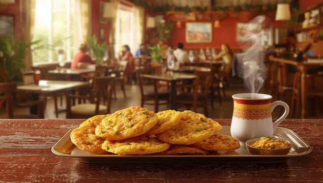 Fafda, a beloved Indian snack.