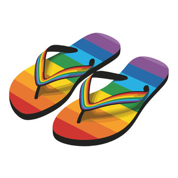 Rainbow Flip-Flops: A Symbol of Pride and Joy.