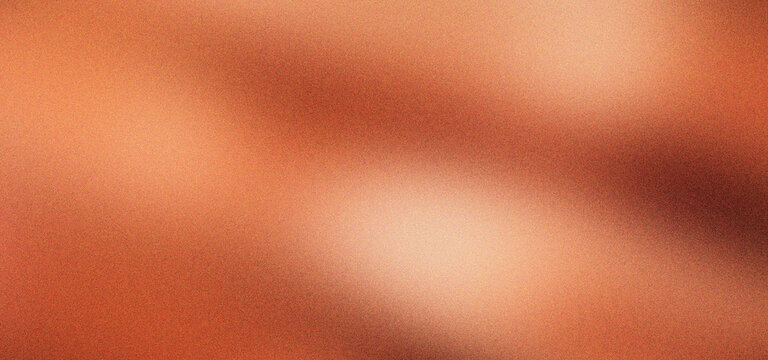Terracotta abstract background with grainy texture and soft gradients, warm copper blurred backdrop for cosmetic branding, earthy clay colored wallpaper with organic light and shadow effects.