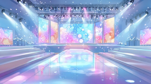 華やかな照明が輝くイベントステージ