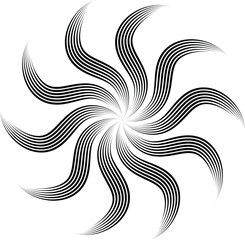 Fototapeta premium A seamless black and white abstract swirl pattern featuring floral tribal ornaments and wave textures for a decorative fashion wallpaper design