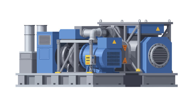 Industrial Generator Set for Power Generation and Energy Supply.