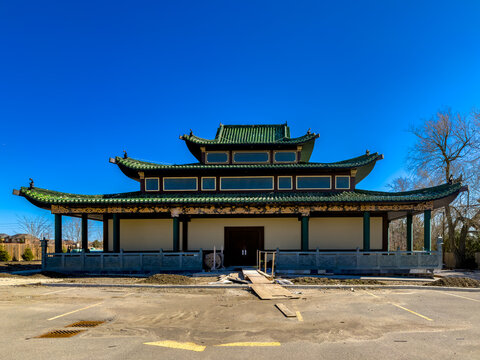 Vietnamese Chua Cham Lo Vuong Buddhist temple constructed in 2015 in the city of Maple, Vaughan, Ontario, Canada. A National Heritage site. on Easter 2026