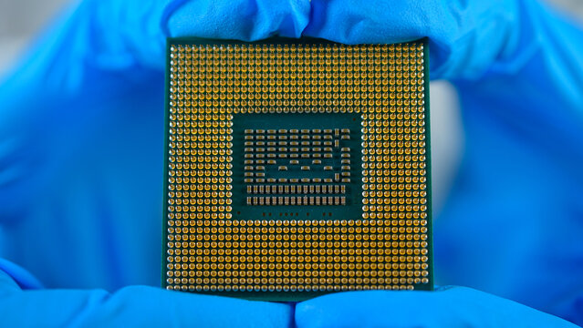 CPU Design Engineer display Central Processing Unit, concept of development design verification, fabrication, and testing in semiconductor firms. Architecture and physical implementation of CPU.