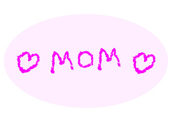 Fototapeta premium Ilustración del día de la madre en estilo minimalista en un fondo blanco