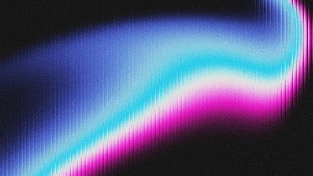 Grainy abstract fluid wave gradient background, cosmic blue, cyan, magenta, vertical glass groove texture, noise effect, modern futuristic digital art.