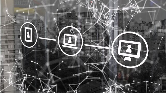 Faint network overlay appearing, causing phone, laptop, PC linking and showing network over window