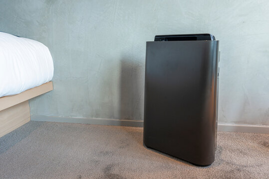 寝室に置かれた空気清浄機