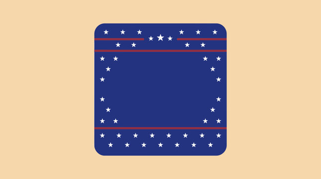 Stylized patriotic banner design celebrating American 4th July independence with stars and stripes motif, ideal for national holiday festivities and historical commemorations
