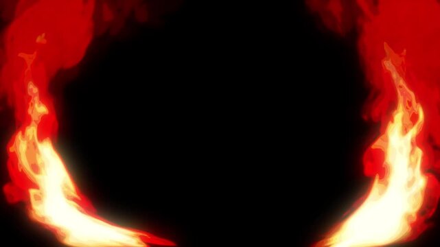 cartoon look fire smoke circle loop effects animation