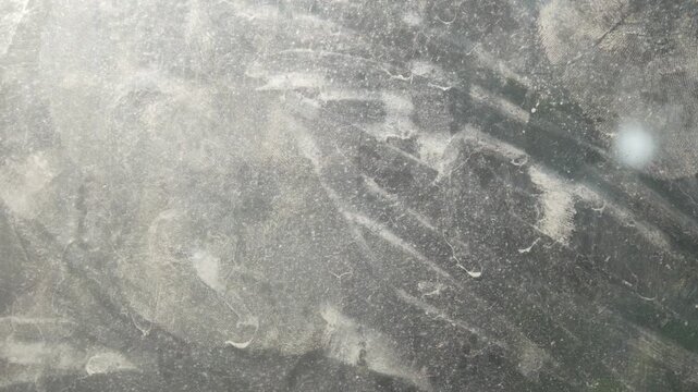 Texture of dust and dirt on the glass surface