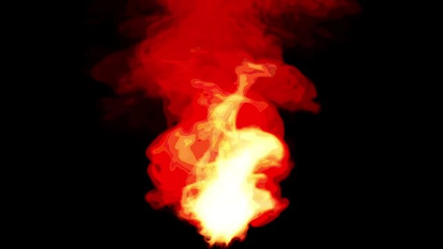 cartoon look fire smoke circle loop effects animation
