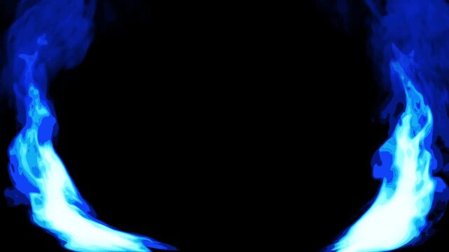 cartoon look fire smoke circle loop effects animation