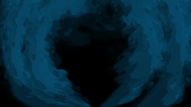 Blue cartoon look fire smoke circle loop effects animation