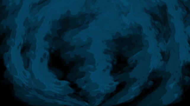 Blue cartoon look fire smoke circle loop effects animation