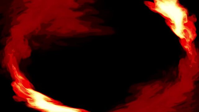 cartoon look fire smoke circle loop effects animation