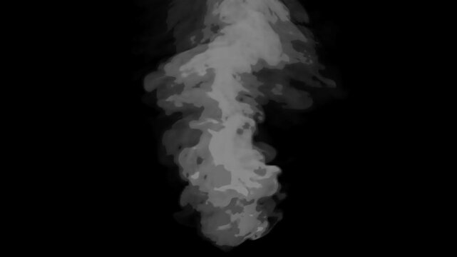 Black and white cartoon look smoke circle loop effects animation
