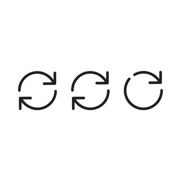 Three circular arrows depicting a continuous recycling or refresh process