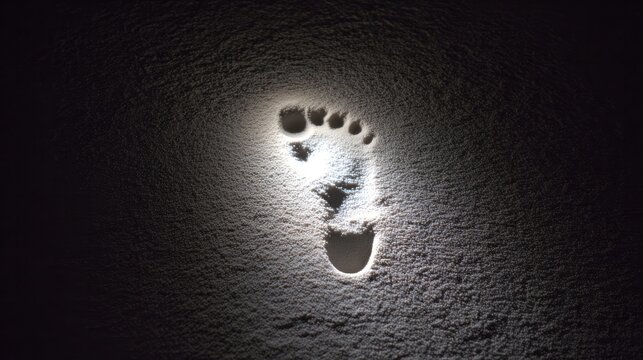  Single Footprint Glowing Sand