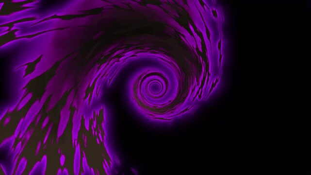 Dark purple spiral effects loop animation