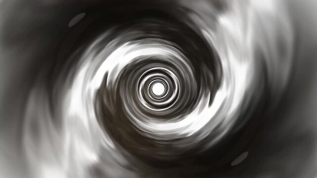 Black ink spiral effects loop animation