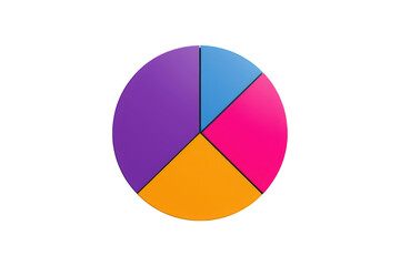Obraz premium Pie chart visualizing business data, financial statistics, and marketing analysis information on transparent background