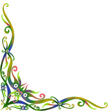 typical Dayak ethnic frame