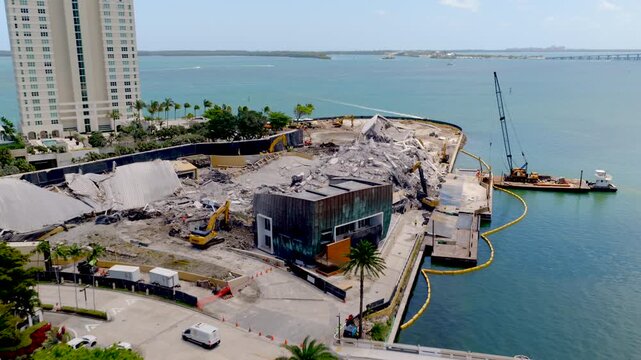 Mandarin Oriental Hotel demolition implosion video footage