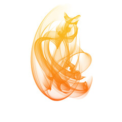 Flammes au couleurs chaude sur fond transparent. © tsuiho