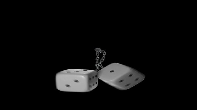 Rolling Dice with Smoke Gambling Risk Casino Concept 4K Cinematic Loop
