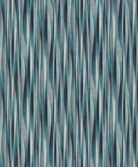 Obraz premium Seamless futuristic 3D wavy panel pattern featuring light blue and silver horizontal ribbed textures with dynamic organic curves and shadow depth