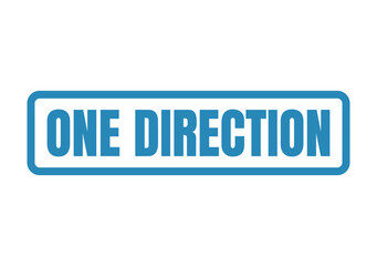 Fototapeta premium One direction blue typography rectangular stamp design element for signage wayfinding and clear visual navigation systems