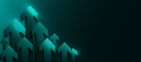 Fototapeta premium Arrow about finance and investment in the trading market
