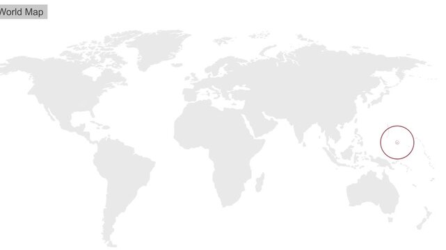 Guam Location on Globe for Presentation or Education