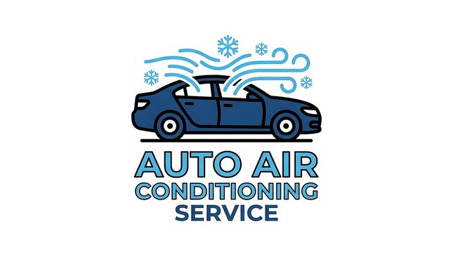 Car air conditioning service logo.