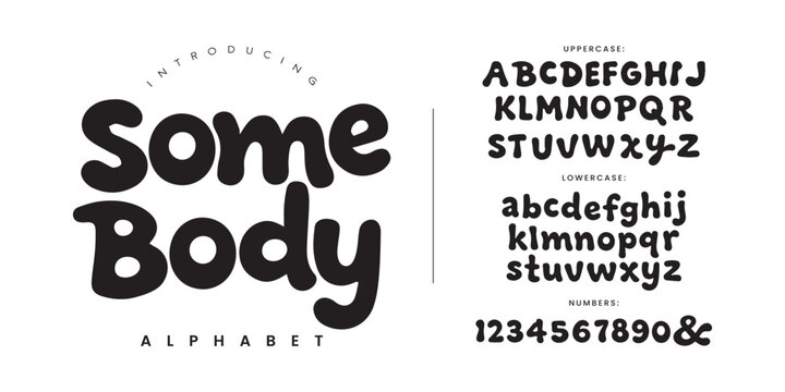 Somebody cute friendly rounded display font for kids branding and organic food product packaging design