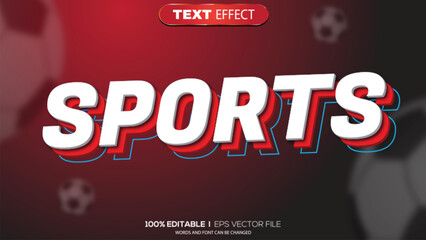 Fototapeta premium 3D text effect sports theme